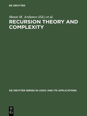 cover image of Recursion Theory and Complexity